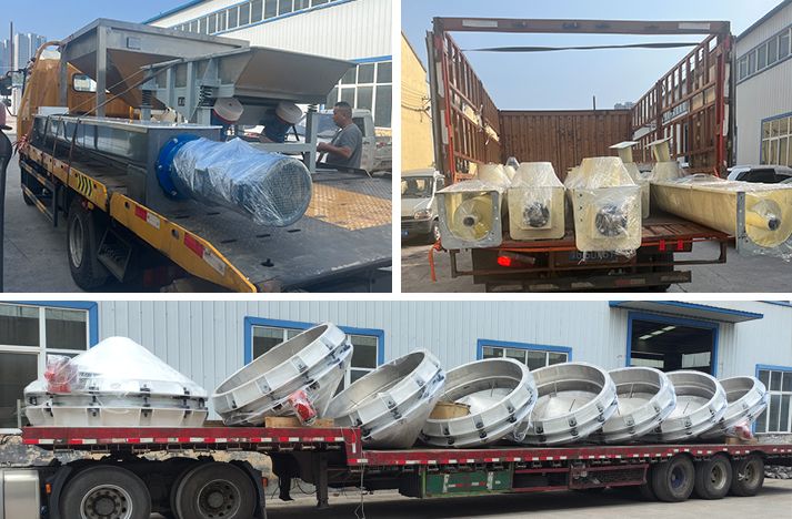 高溫天氣 螺旋輸送機振動篩分設備依舊按時發(fā)貨中